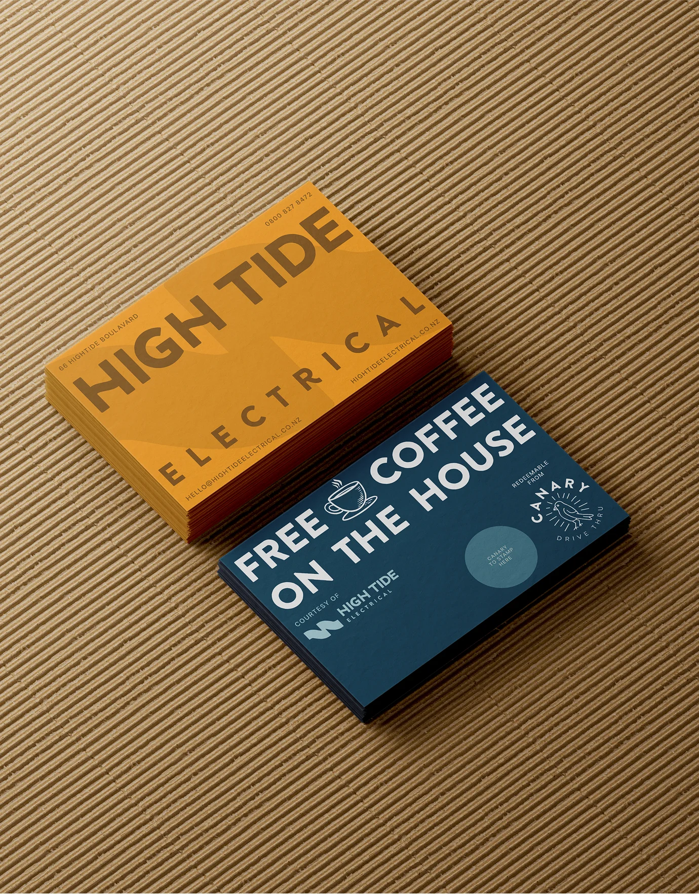 High Tide Electrical Business Card Design