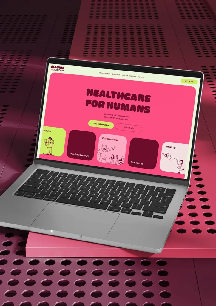 Healthcare website design showing clear navigation, service information, and patient-focused content.