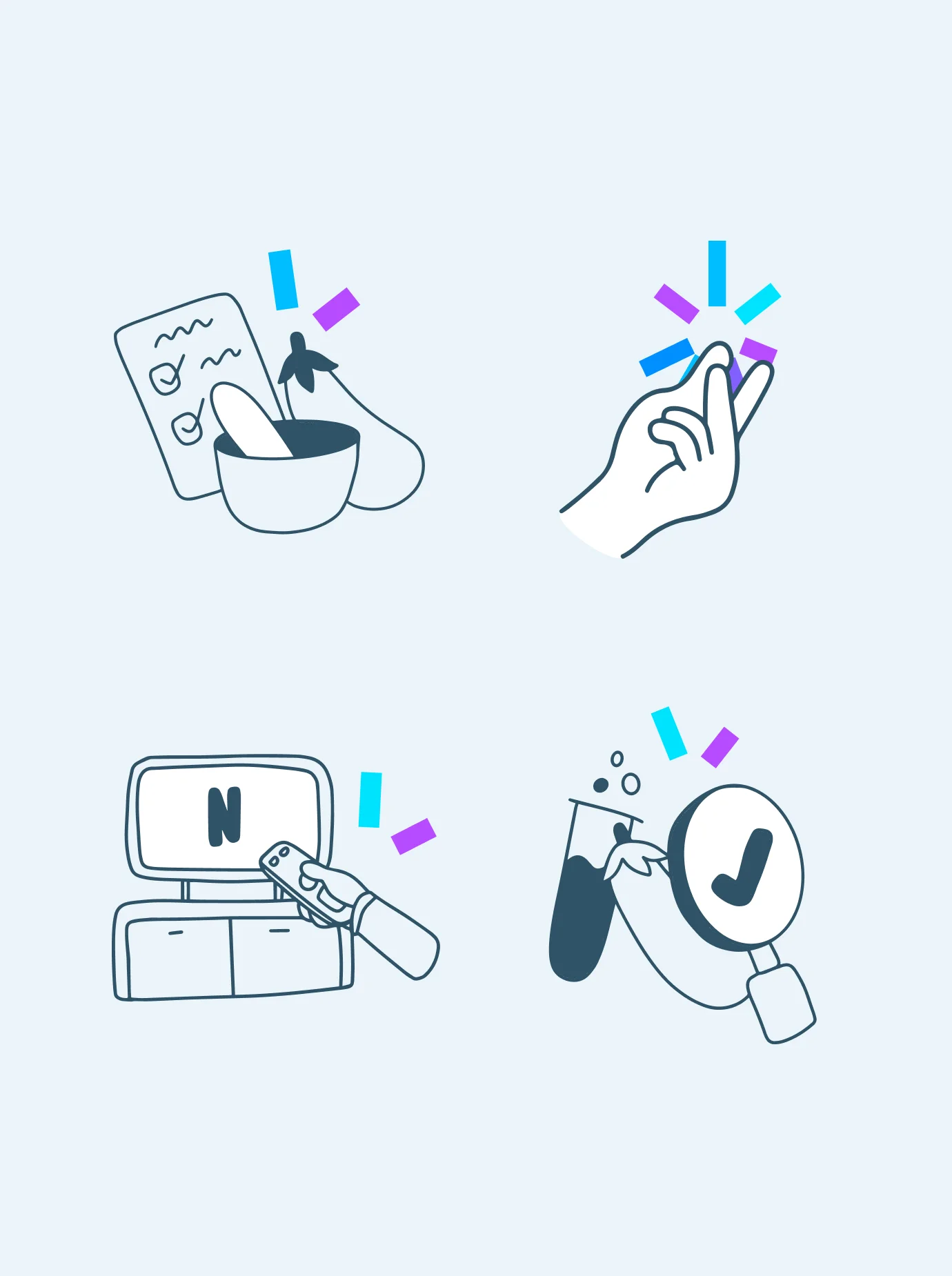 Snip Vasectomies Custom Illustration and Icon Design