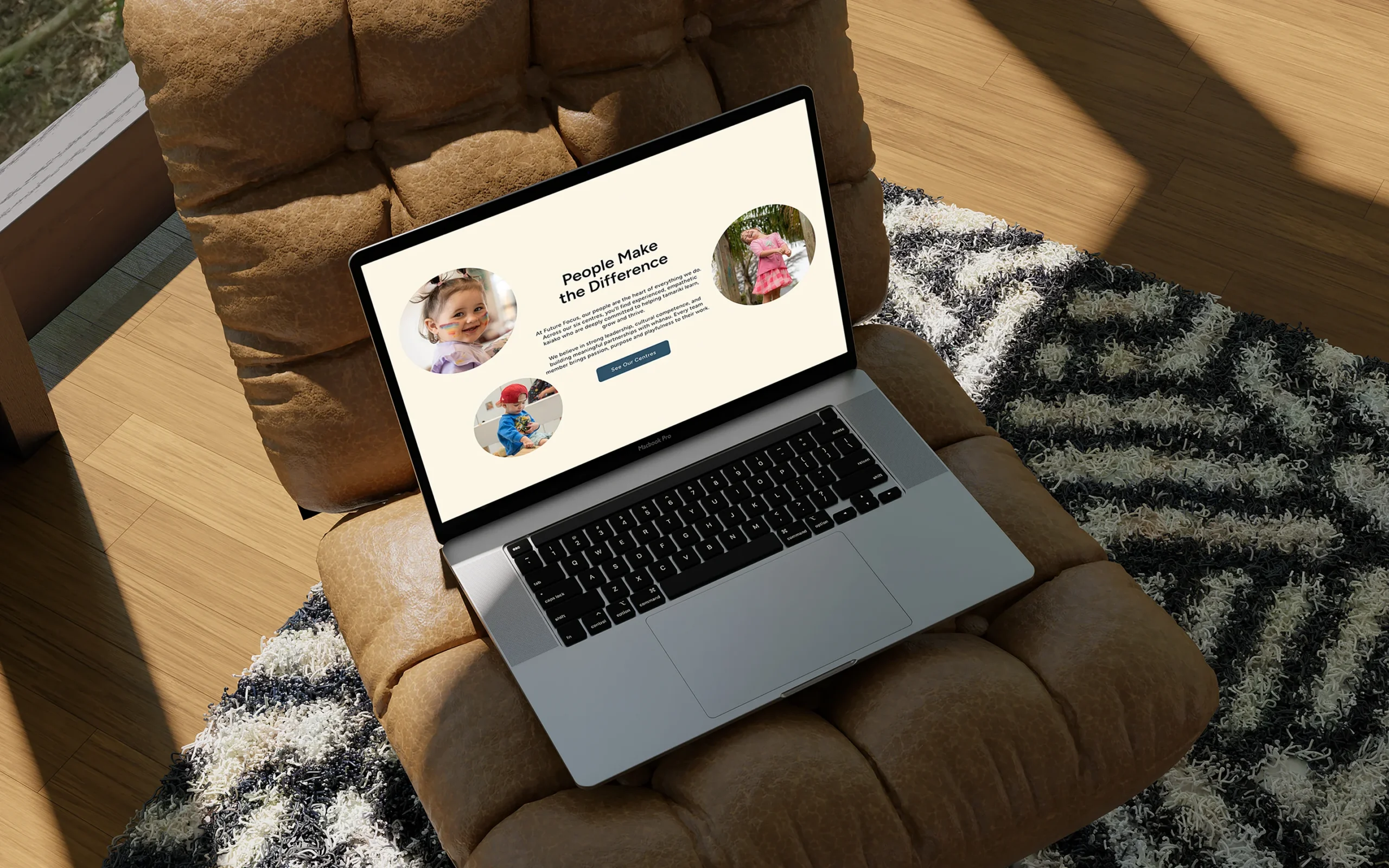 Warm childcare website design and development created to feel friendly, supportive, and easy for families to use.