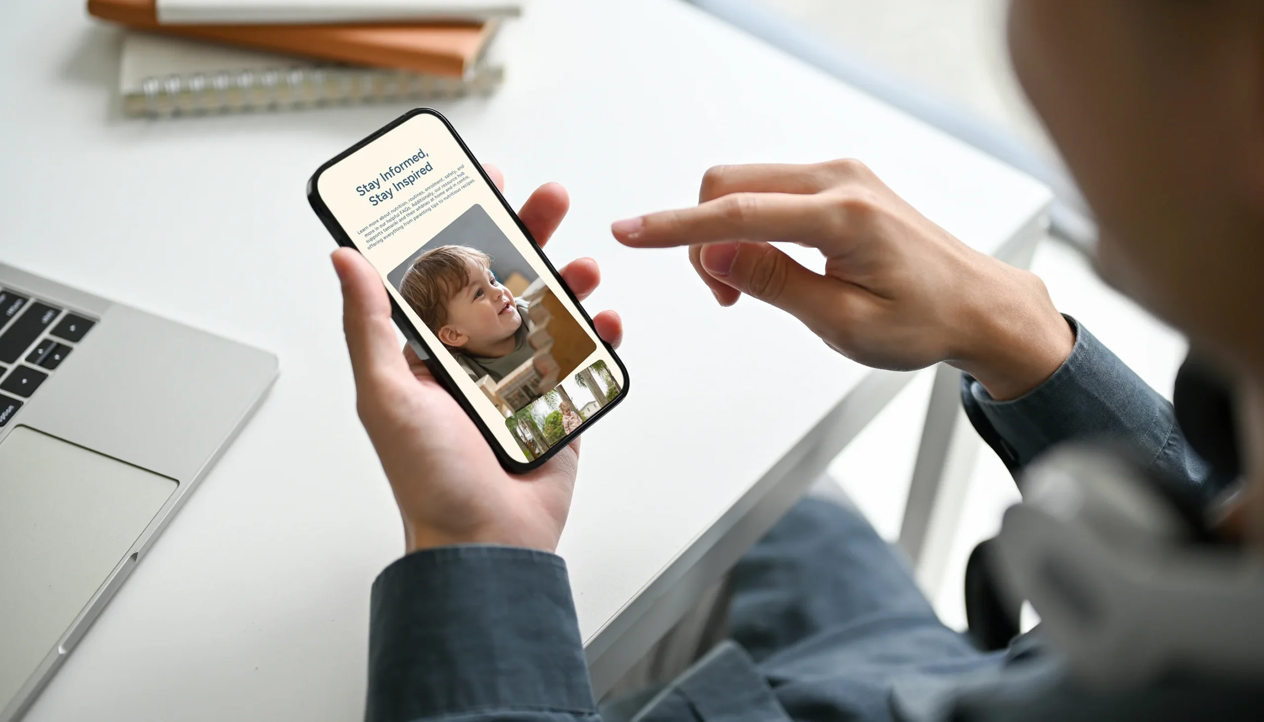 Responsive childcare website displayed across desktop and mobile screens, designed for easy access on any device.