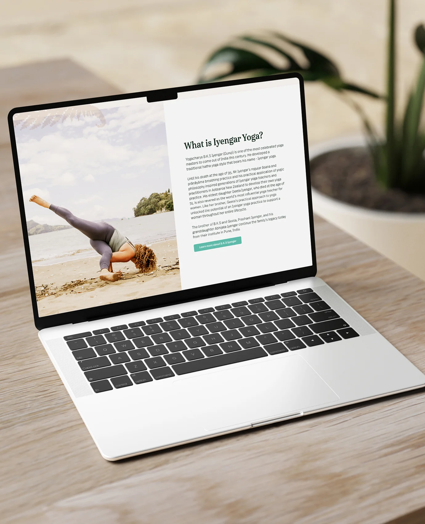 Iyengar Yoga Website Design